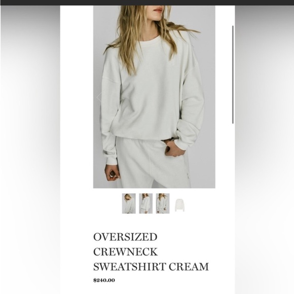 Eterne oversized Crewneck. Creamy color in Perfect like new condition & fast 📦 - Picture 6 of 8